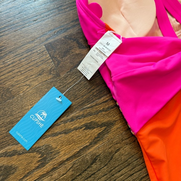 Cupshe Pink and Orange One Piece Swimsuit - Picture 3 of 3
